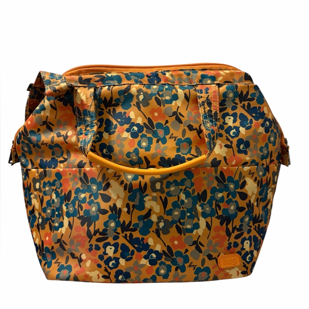 Lug Chomper Convertible Lunch Tote Bag in the Wildflower Amber pattern